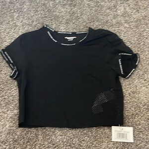 Alexander wang mesh crop top black